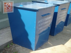 Металлический контейнер для мусора 0,75 куб.м с крышкой