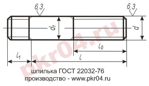 шпилька ГОСТ 22032-76 производство ПКР