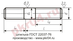 шпилька ГОСТ 22037-76 производство ПКР