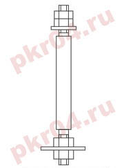 Болт фундаментный тип 2 исполнение 2 ГОСТ 24379.1-80 производство - www.pkr-zavod.ru