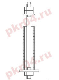 Болт фундаментный тип 4 исполнение 1 ГОСТ 24379.1-80 производство - www.pkr-zavod.ru