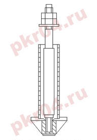 Болт фундаментный тип 4 исполнение 3 ГОСТ 24379.1-80 производство - www.pkr-zavod.ru