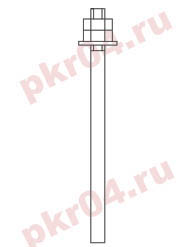 Болт фундаментный тип 5 ГОСТ 24379.1-80 производство - www.pkr-zavod.ru