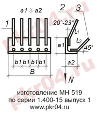 изготовление МН 519 по серии 1.400-15 выпуск 0